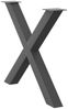 vidaXL Esstischbeine X-Form 3 Stk. Anthrazit 90x(72-73) cm Stahl 4012998 Bild 4
