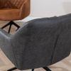 Bronx71 Esszimmerstuhl Leder Levi mit Rollen Anthrazit Bild 4