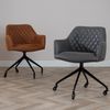 Bronx71 Esszimmerstuhl Leder Levi mit Rollen Anthrazit Bild 2