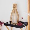 hofstein Stehlampe »Archi« Tischlampe Vintage aus Bambus/Stoff in Natur/Weiß, ohne Leuchtmittel, Ø18cm, E27, Leuchte im Boho-Style mit An-/Ausschalter am Kabel Bild 5