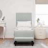 vidaXL Boxspringbett mit Kissen mit Kopfteil Hellgrau 200 x 80 cm Samt 3344408 Bild 3