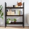 vidaXL Wandregal Dunkelbraun 80x60x(2-6) cm Massivholz Eiche Behandelt 363793 Bild 3