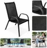8er Outdoorstuhl Gartenstuhl Stapelstuhl Metall Anthrazit schwarz Bild 2