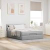 vidaXL Ottoman-Bett mit Matratze Hellgrau 140x200 cm Stoff 3311546 Bild 3