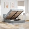 vidaXL Ottoman-Bett mit Matratze Hellgrau 140x200 cm Stoff 3311546 Bild 1