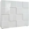 Highboard 'DAMA', weiß Hochglanz lackiert, 3D-Look Bild 2