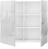 Highboard 'DAMA', weiß Hochglanz lackiert, 3D-Look Bild 3