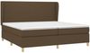 Boxspringbett mit Matratze Stoff Dunkelbraun 200x200 cm, Härtegrad: H2 [3128392] Bild 3