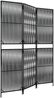 vidaXL Paravent 3-tlg. Schwarz Poly Rattan 365388 Bild 2