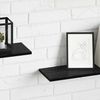 vidaXL Regalbrett 4 pcs Schwarz 80 x 20 x 1,5 cm Holzwerkstoff 875059 Bild 4