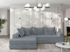 Ecksofa Couchgarnitur Sofa OSKAR in Stoff Tilia Grau Ottomane Links Bild 2