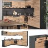Eckküche R-Line Goldkraft Eiche/Anthrazit 287 x 46 cm ohne Arbeitsplatte Vicco Bild 2