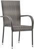 vidaXL 7-tlg. Garten-Essgruppe Grau und Schwarz 3099393 Bild 3