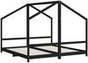 vidaXL Kinderbett Schwarz 2x(90x190) cm Massivholz Kiefer 3200600 Bild 3