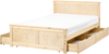 Bett mit 4 Schubladen DAUPHIN Kiefernholz Hellbraun 120 x 200 cm Bild 5