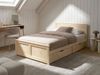 Bett mit 4 Schubladen DAUPHIN Kiefernholz Hellbraun 120 x 200 cm Bild 3
