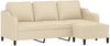 vidaXL 3-Sitzer-Sofa mit Hocker Creme 180 cm Stoff 3201137 Bild 3