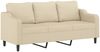vidaXL 3-Sitzer-Sofa mit Hocker Creme 180 cm Stoff 3201137 Bild 4