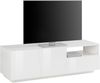 TV-Board >Viterbo< in Weiß-Hochglanz - 150x46x43cm (BxHxT) Bild 2