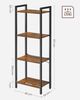 Vasagle Regal, Standregal mit 4 Ebenen, Bücherregal, 40 x 24 x 107 cm, Aufbewahrungsregal, Stahlgestell, Industrie-Design, für Wohnzimmer, Arbeitszimmer und Flur, vintagebraun-schwarz, von Songmics LLS099B01 Bild 5