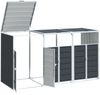 vidaXL Mülltonnenbox für 3 Tonnen Anthrazit 216x81x115 cm Stahl 4006181 Bild 4