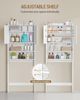 Waschmaschinenschrank, Waschmaschinenregal, mit 2 Türen, Toilettenregal, Verstellbare Regale, Badezimmerregal über Waschmaschine/Toilette, 24 x 65 x 185 cm, Weiß Bild 3