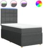 vidaXL Boxspringbett mit Matratze Dunkelgrau 80x200 cm Stoff 3294184 Bild 2