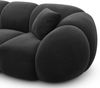 Couch Valderosa L Form in Samtstoff - Samtstoff - schwarz Bild 5