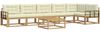 vidaXL Outdoor-Sofagarnitur 7 pcs Weiß und Creme 79 x 79 x 37 cm 3386559 Bild 2
