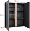 Badspiegelschrank Gloria Anthrazit 70.4 x 84 cm mit 2 Türen Vicco Bild 3
