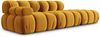 Micadoni Modulares Sofa Bellis 4-Sitzer Rechts Samt Bluvel Gelb Bild 2