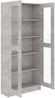 vidaXL Vitrinenschrank Betongrau 82,5x30,5x185,5 cm Holzwerkstoff 802772 Bild 5