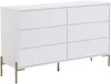 Vente-unique - KORASA Kommode Holz, Platte Weiß - B 40 cm x H 82,5 cm x L 140 cm Bild 3