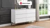 Vente-unique - KORASA Kommode Holz, Platte Weiß - B 40 cm x H 82,5 cm x L 140 cm Bild 2