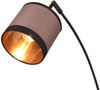 Große LED Stehleuchte 3-flammig mit Stoffschirmen in Taupe/Gold, Höhe 185cm Bild 4