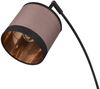 Große LED Stehleuchte 3-flammig mit Stoffschirmen in Taupe/Gold, Höhe 185cm Bild 5