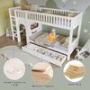 Novelux Etagenbett Kinder 90x200 mit gerader Leiter und Rundum-Geländer – Kiefer, MDF & Sperrholz in Weiß, Lattenrost, FSC-Holz, ohne Matratze, Kinderzimmer Bild 3