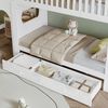 Novelux Etagenbett Kinder 90x200 mit gerader Leiter und Rundum-Geländer – Kiefer, MDF & Sperrholz in Weiß, Lattenrost, FSC-Holz, ohne Matratze, Kinderzimmer Bild 5
