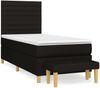 vidaXL Boxspringbett mit Matratze Schwarz 90x200 cm Stoff 3137207 Bild 2