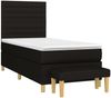 vidaXL Boxspringbett mit Matratze Schwarz 90x200 cm Stoff 3137207 Bild 3