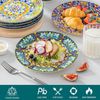 Boho Keramik Speiseteller Set 6er SIMI Porzellan 21,8 cm ESSVON Bild 3