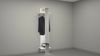 Dmora Eingangsmöbel Maura, Multifunktionsschrank, Wandgarderobe mit Spiegel, 50x35h190 cm, Weiß Bild 4