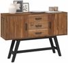 vidaXL TV-Ständer Natur 110 x 30 x 75 cm Massivholz Teak 42017954 Bild 3