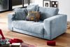 KAWOLA Doppelsessel MADELINE Loveseat Cord hellblau 86 x 127 x 170 cm Bild 2
