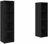 vidaXL TV-Schrankset 2 pcs Schwarz 37 x 37 x 142,5 cm Holzwerkstoff 3393538 Bild 2