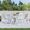 vidaXL Hochlehner-Auflagen 6 Stk. Melange Hellgrau 120x50x4 cm Stoff 4002414 Bild 3