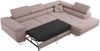 Ecksofa L-Form Couch mit Schlaffunktion und Verstellbare Kopfstützen - GUSTAW - Rose Boucle - Links Bild 4