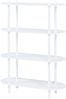 Bücherregal Øvre 108x80x30 cm 4 Ablagen Weiß [en. casa] Bild 2