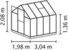 Vitavia 'Eos 6000' Gewächshaus, Aluminium, Silber, 6 mm HKP, 6,0 m² Bild 2