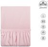 leevitex® Spannbettlaken 180x200 cm - 200x200 cm | Spannbetttuch Bettlaken | 100% Jersey Baumwolle | Matratzenhöhe bis 25 cm | Öko-Tex | Rosa Bild 3